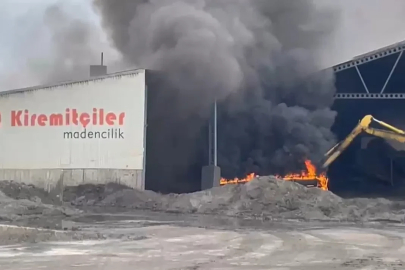 Edirne’de eylemin sürdüğü maden tesisinde yangın çıktı
