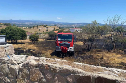 Ayvacık’ta bir evin bahçesinde çıkan yangın büyümeden söndürüldü

