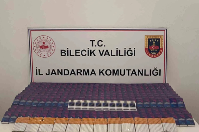 Bilecik’te 9 bin 900 adet doldurulmuş makaron ele geçirildi
