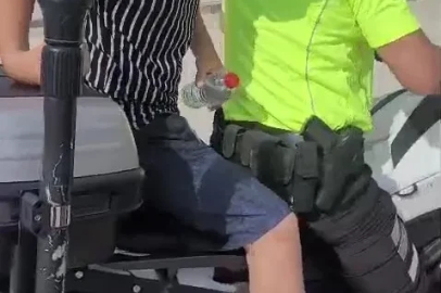 Polis ekipleri öğrenciyi sınava yetiştirmek için zamanla yarıştı
